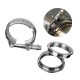Universal Stainless Steel V-Band Turbo Downpipe Exhaust Clamp & Flange Set